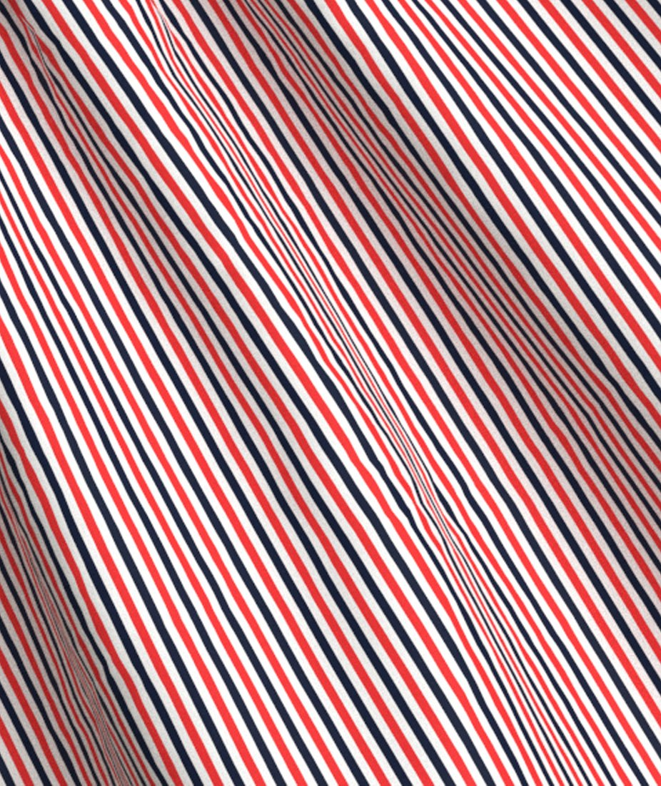 Blue and Red Cotton Stripes